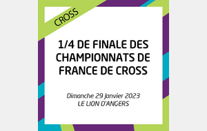 1/4 DE FINALE CHAMPIONNAT DE FRANCE DE CROSS (LE LION D'ANGERS)